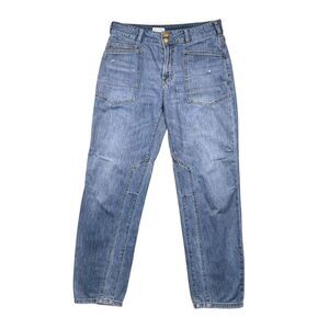 Pilcro Anthropologie Women 28 The Wanderer Utility Jeans High Rise Tapered Denim